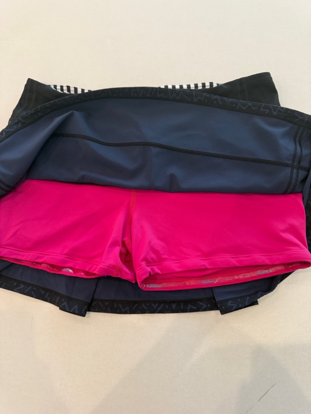 lululemon athletica Navy and Black Patterned Athletic Skort - Picture 5 of 9